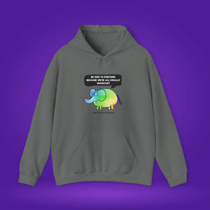 The Equality Elephant hoodie for grown ups