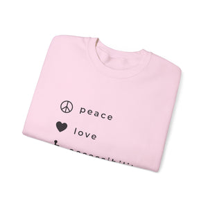 The peace, love and accessibility sweater