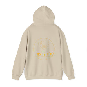 end ableism hoodie with this is me back logo