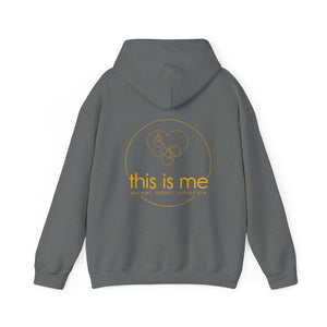 end ableism hoodie with this is me back logo