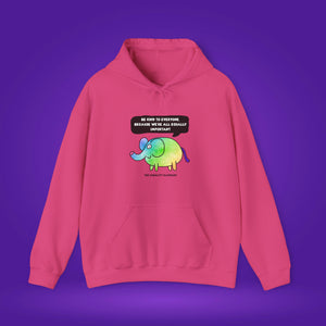 The Equality Elephant hoodie for grown ups