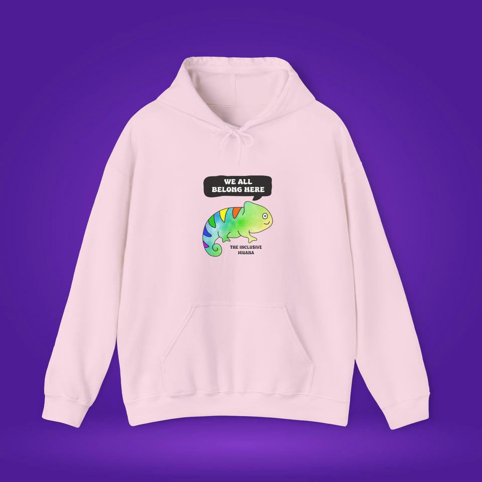 The Inclusive Iguana hoodie for grown ups