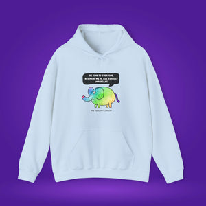 The Equality Elephant hoodie for grown ups