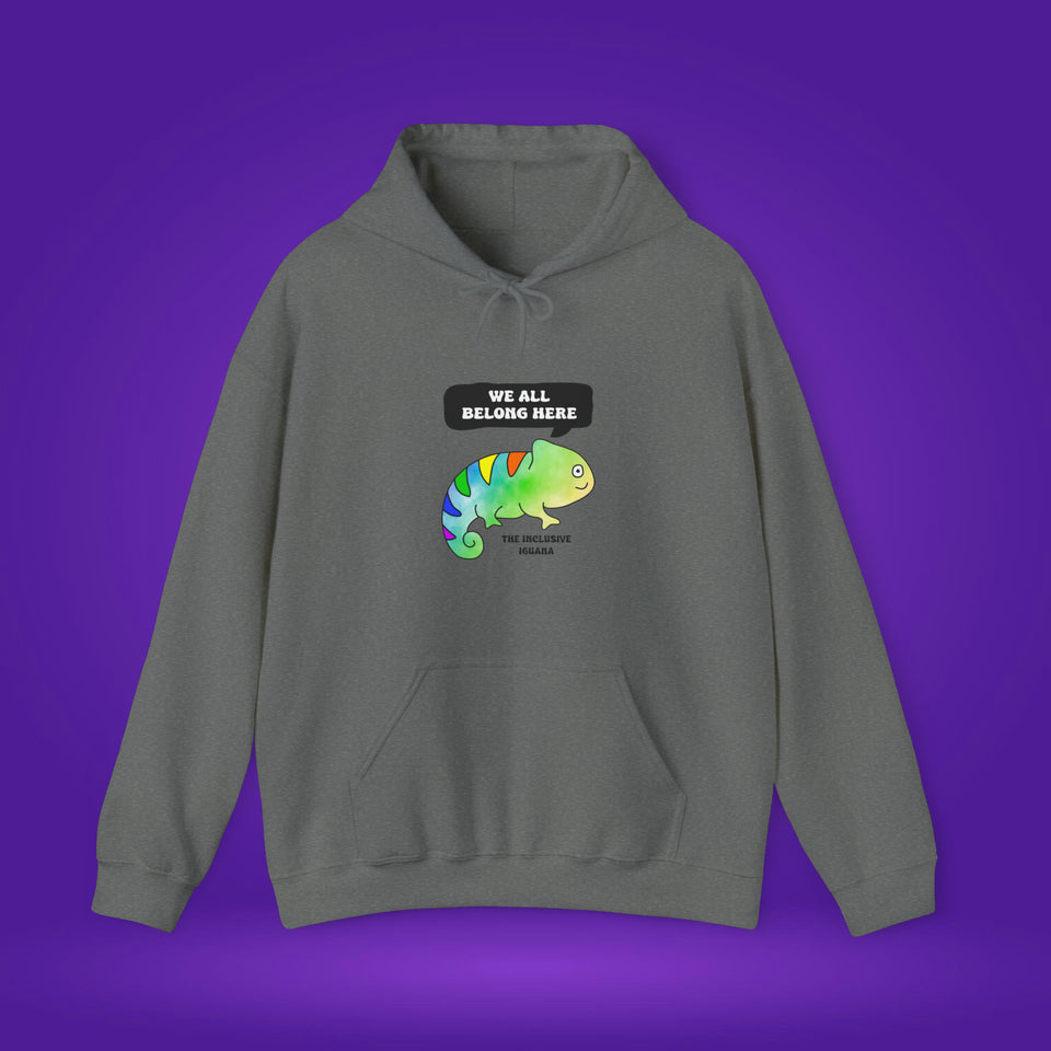 The Inclusive Iguana hoodie for grown ups