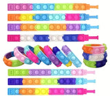 Popper fidget bracelet - multicoloured