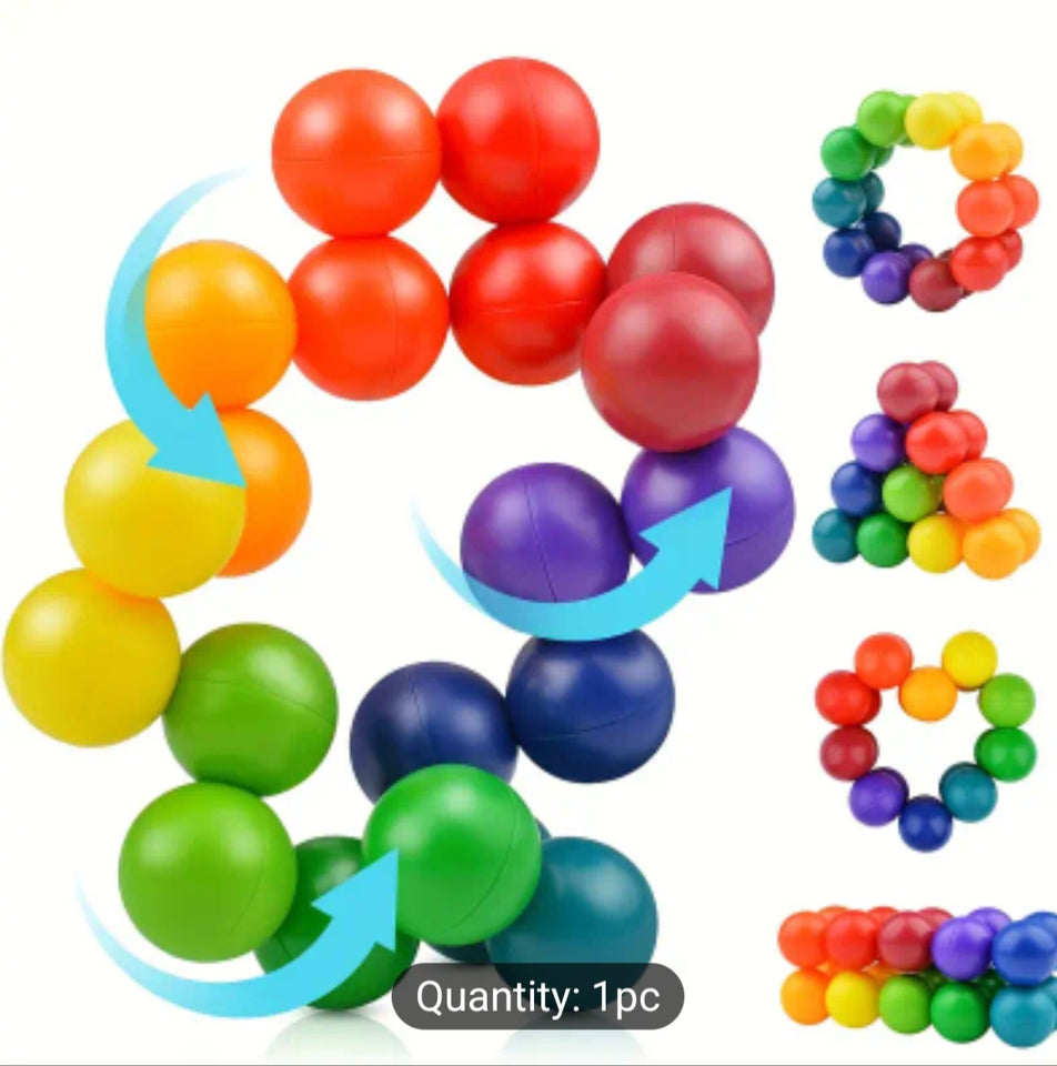 One piece Rainbow educational ball sensory toy